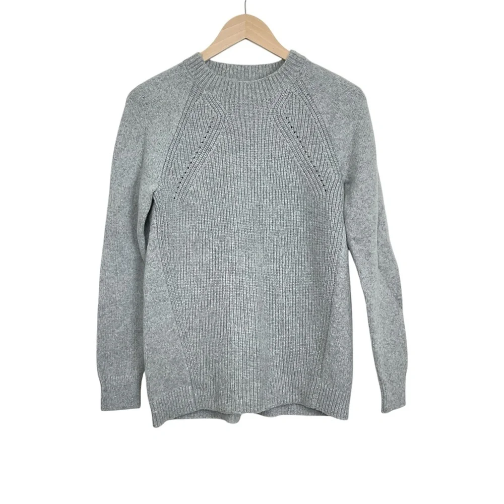 Ann Taylor Loft Gray Wool Alpaca Sweater XS